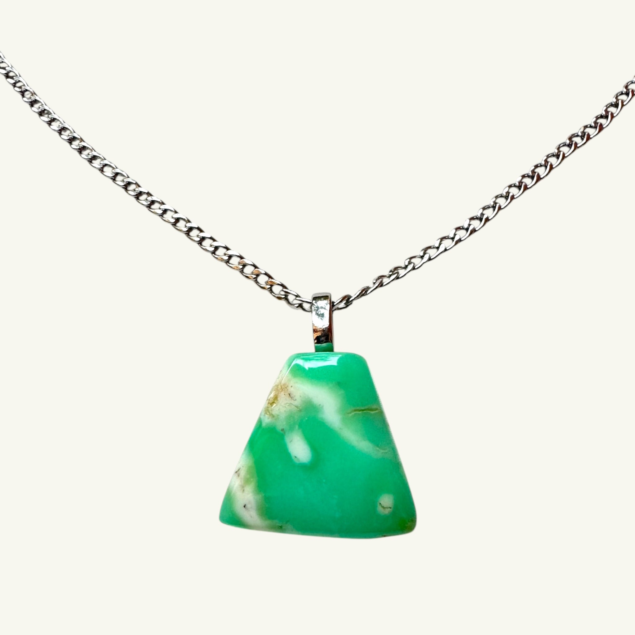 Collana crisoprasio 25x15-25 mm Sharifa Crystals